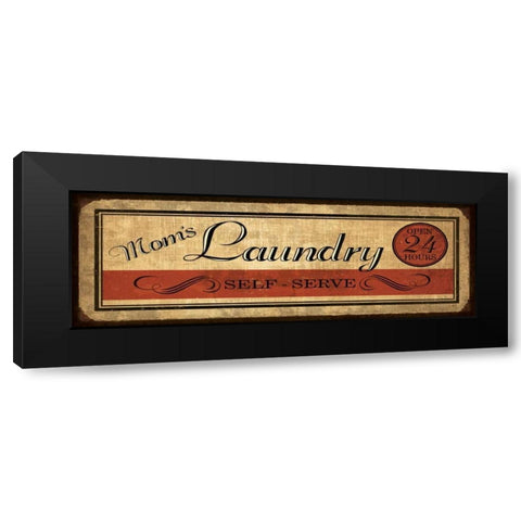 Self Serve Laundry Black Modern Wood Framed Art Print with Double Matting by Harbick, N
