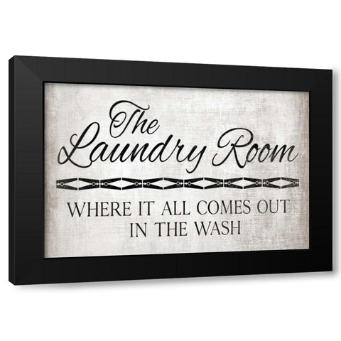 All Comes Out Black Modern Wood Framed Art Print by Harbick, N