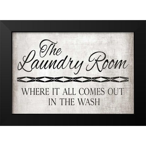 All Comes Out Black Modern Wood Framed Art Print by Harbick, N