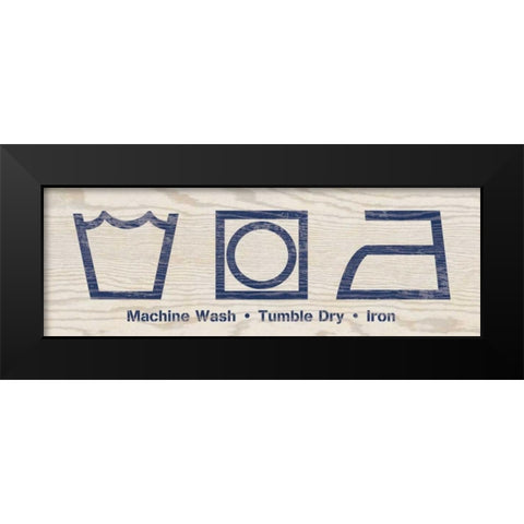 Laundry Icons I Black Modern Wood Framed Art Print by Harbick, N