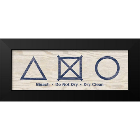 Laundry Icons II Black Modern Wood Framed Art Print by Harbick, N