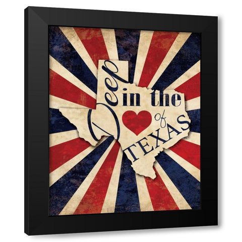 Heart of Texas Black Modern Wood Framed Art Print with Double Matting by Harbick, N