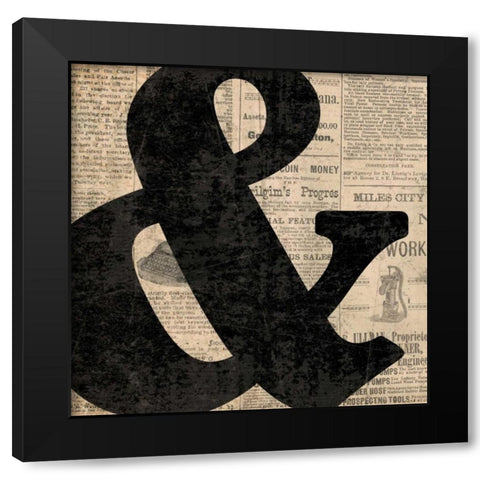 Ampersand Black Modern Wood Framed Art Print by Harbick, N
