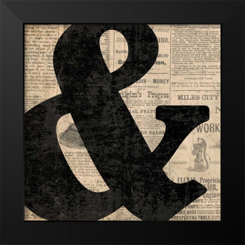 Ampersand Black Modern Wood Framed Art Print by Harbick, N