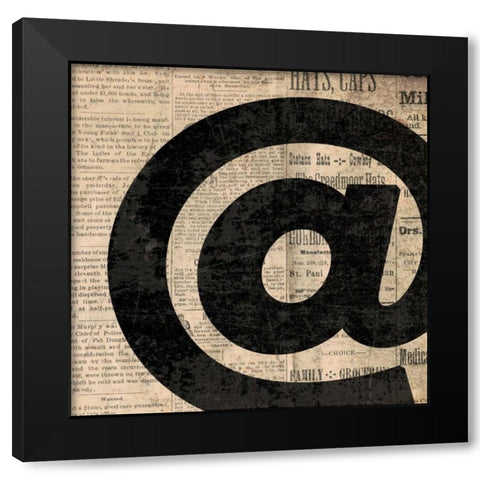 At Symbol Black Modern Wood Framed Art Print with Double Matting by Harbick, N