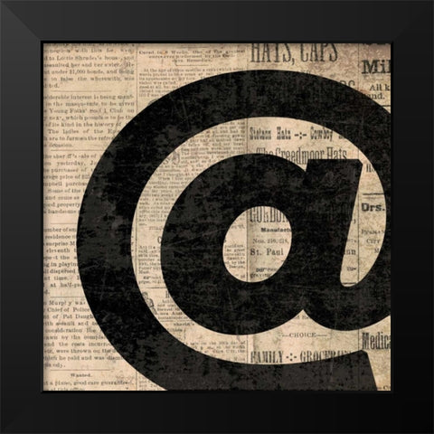 At Symbol Black Modern Wood Framed Art Print by Harbick, N