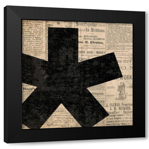 Asterisk Black Modern Wood Framed Art Print by Harbick, N