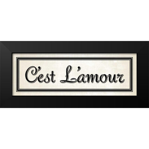 Cest L amour Black Modern Wood Framed Art Print by Harbick, N