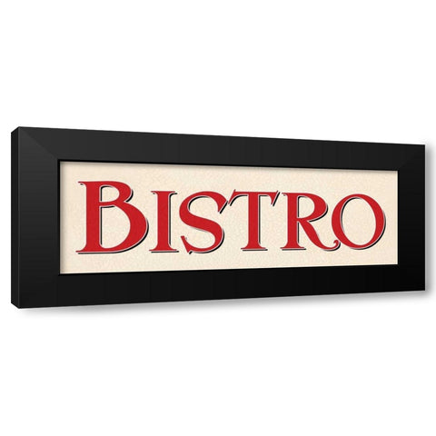 Red Bistro Black Modern Wood Framed Art Print by Harbick, N