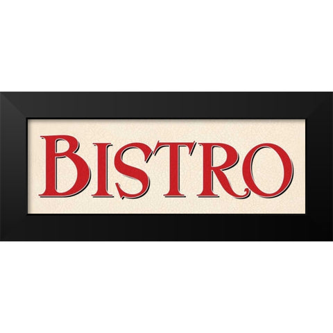 Red Bistro Black Modern Wood Framed Art Print by Harbick, N