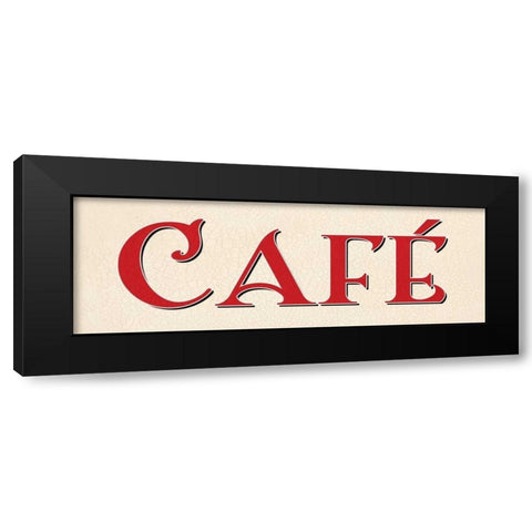 Red Cafe Black Modern Wood Framed Art Print by Harbick, N