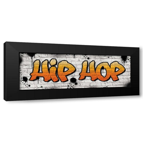 Hip Hop Graffiti Black Modern Wood Framed Art Print by Harbick, N