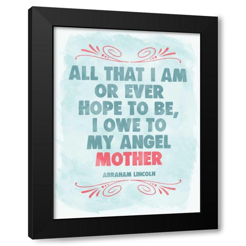 Mother Sign II Black Modern Wood Framed Art Print by Harbick, N