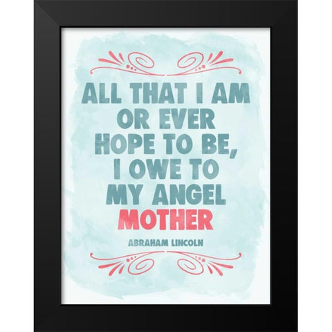 Mother Sign II Black Modern Wood Framed Art Print by Harbick, N