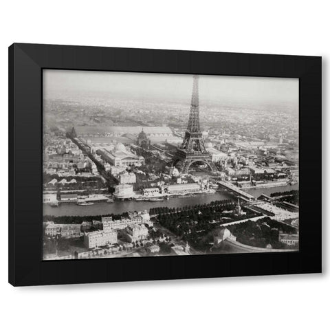 Vintage Paris I Black Modern Wood Framed Art Print with Double Matting by Harbick, N.