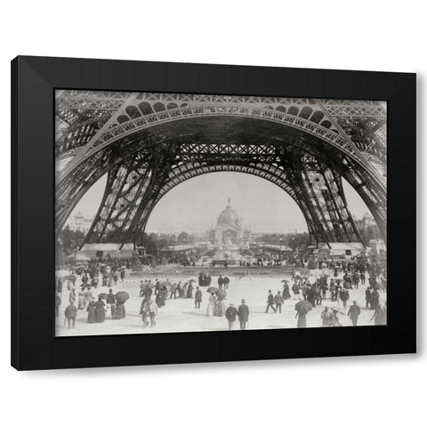 Vintage Paris II Black Modern Wood Framed Art Print with Double Matting by Harbick, N.