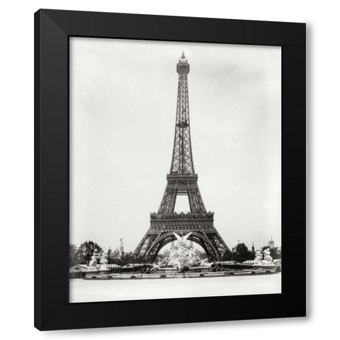 Vintage Paris VI Black Modern Wood Framed Art Print with Double Matting by Harbick, N.