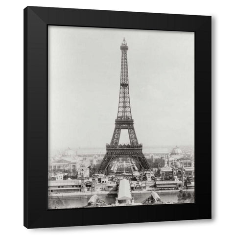 Vintage Paris VII Black Modern Wood Framed Art Print with Double Matting by Harbick, N.