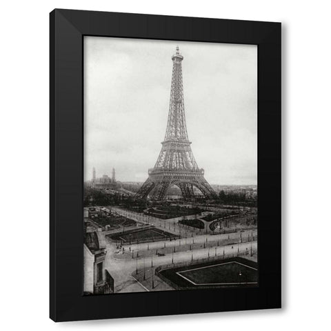 Vintage Paris VIII Black Modern Wood Framed Art Print with Double Matting by Harbick, N.