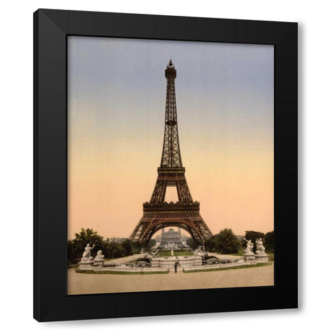 Vintage Paris IX Black Modern Wood Framed Art Print with Double Matting by Harbick, N.
