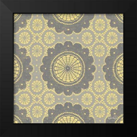 Elegance in Yellow II Black Modern Wood Framed Art Print by Harbick, N.