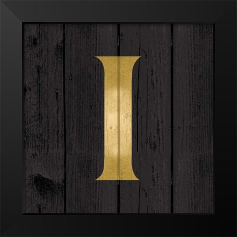 Gold Alphabet I Black Modern Wood Framed Art Print by Harbick, N.
