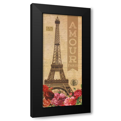 Amour Paris Black Modern Wood Framed Art Print by Harbick, N.