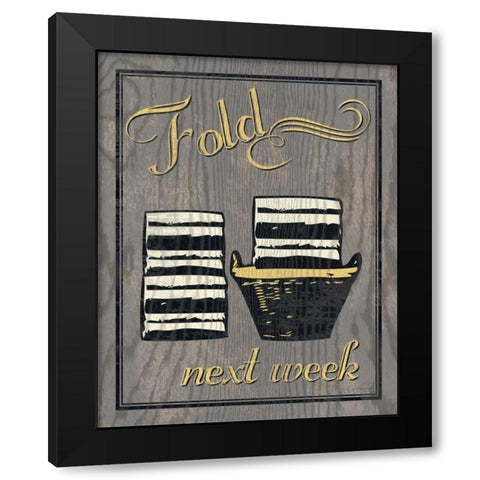 Fold - Gray Black Modern Wood Framed Art Print by Harbick, N.