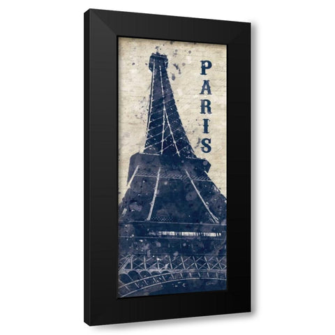 Eiffel Tower in Indigo Black Modern Wood Framed Art Print by Harbick, N.