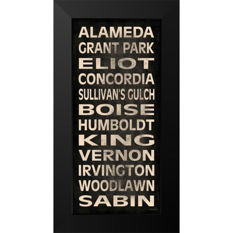 NE Portland Black Modern Wood Framed Art Print by Harbick, N.
