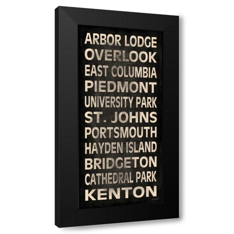 North Portland Black Modern Wood Framed Art Print by Harbick, N.
