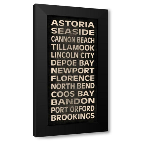 Oregon Coast II Black Modern Wood Framed Art Print with Double Matting by Harbick, N.