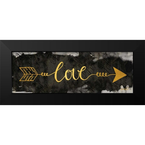 Love Arrow Black Modern Wood Framed Art Print by Harbick, N.