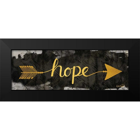 Hope Arrow Black Modern Wood Framed Art Print by Harbick, N.