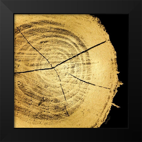 Gold Wood IV Black Modern Wood Framed Art Print by Harbick, N.