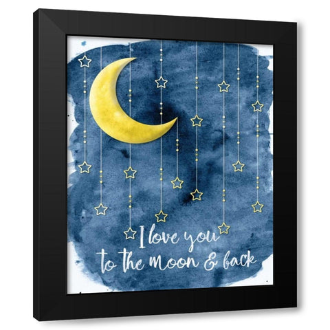 Love You I Black Modern Wood Framed Art Print with Double Matting by Harbick, N.