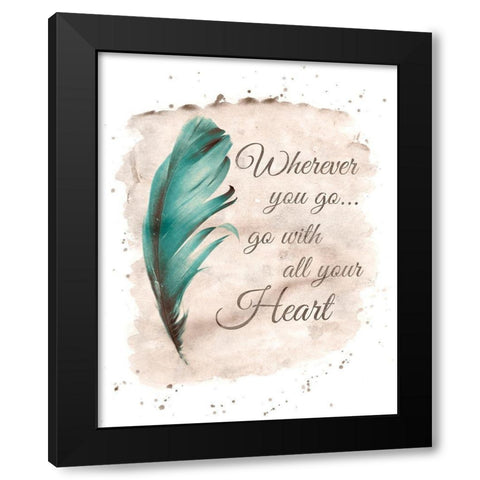 Wherever You Go Black Modern Wood Framed Art Print with Double Matting by Harbick, N.