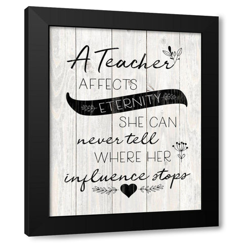 Teacher Affects Black Modern Wood Framed Art Print with Double Matting by Harbick, N.