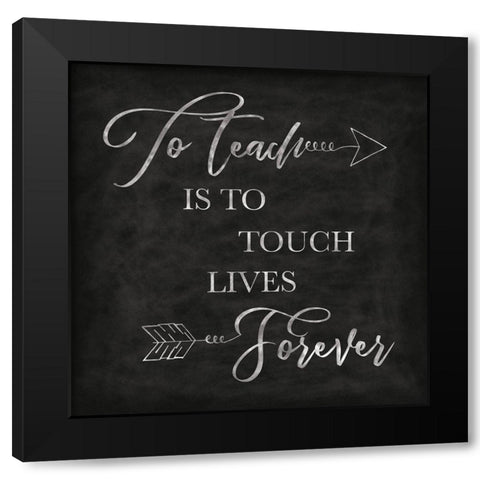 To Teach Chalkboard Black Modern Wood Framed Art Print with Double Matting by Harbick, N.