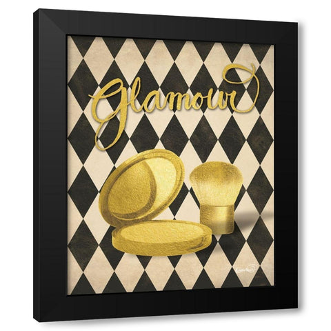 Glamour Compact Black Modern Wood Framed Art Print by Harbick, N.