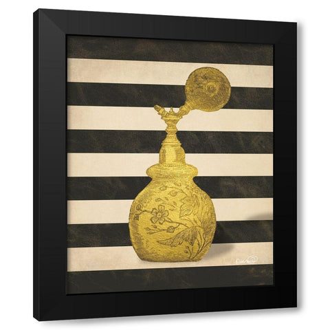 Vintage Gold Atomizer Black Modern Wood Framed Art Print with Double Matting by Harbick, N.