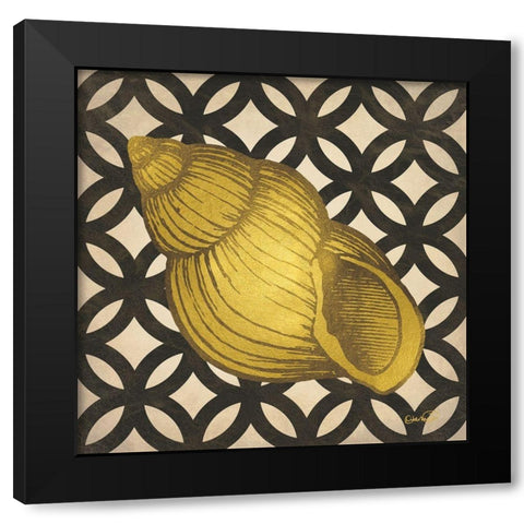 Gold Shells IV Black Modern Wood Framed Art Print with Double Matting by Harbick, N.