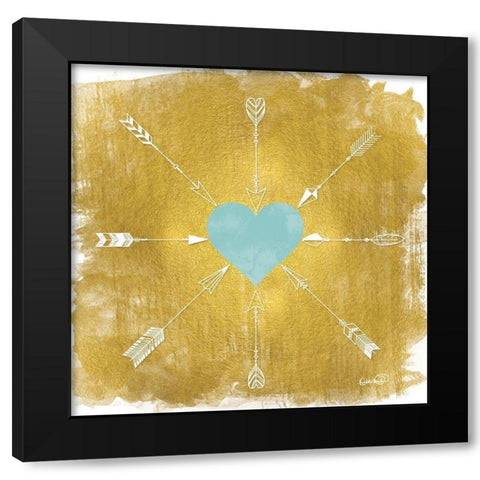Heart Black Modern Wood Framed Art Print by Harbick, N.