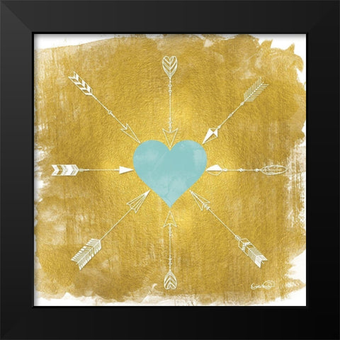 Heart Black Modern Wood Framed Art Print by Harbick, N.