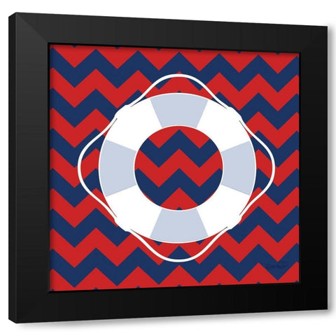 Life Preserver II Black Modern Wood Framed Art Print by Harbick, N.