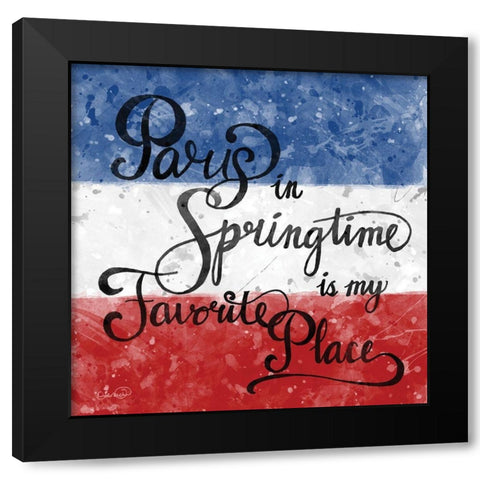 Paris in Springtime Black Modern Wood Framed Art Print by Harbick, N.