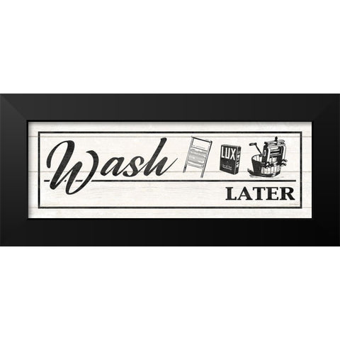 Farmhouse Laundry Wash Black Modern Wood Framed Art Print by Harbick, N.
