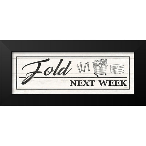 Farmhouse Laundry Fold Black Modern Wood Framed Art Print by Harbick, N.