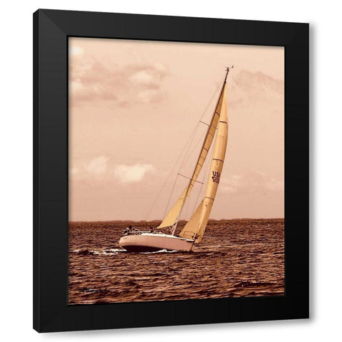 Weekend Sail I Black Modern Wood Framed Art Print by Hausenflock, Alan