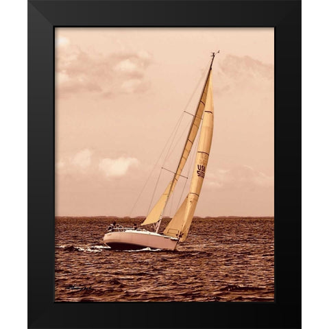 Weekend Sail I Black Modern Wood Framed Art Print by Hausenflock, Alan